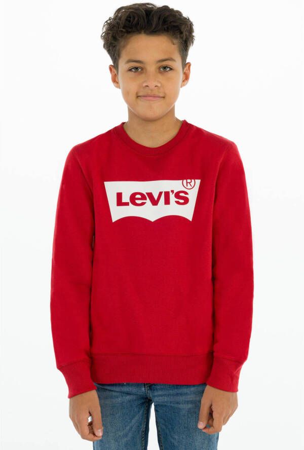 Levis Levi's Kids sweater Batwing met logo rood Logo 164