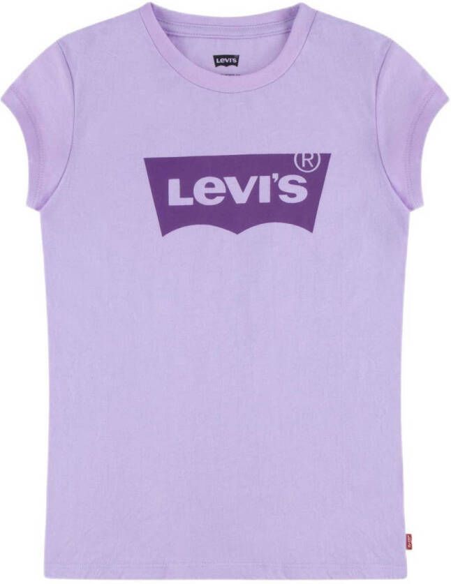 Levi's Kids T-shirt Batwing met logo paars