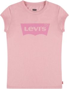 Levi's Kids T-shirt Batwing met logo roze