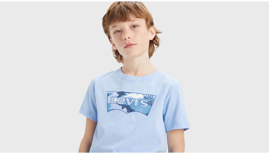 Levi's Kids T-shirt Batwing van biologisch katoen blauw