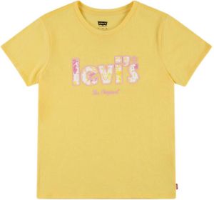 Levi's Kids T-shirt Poster met logo geel