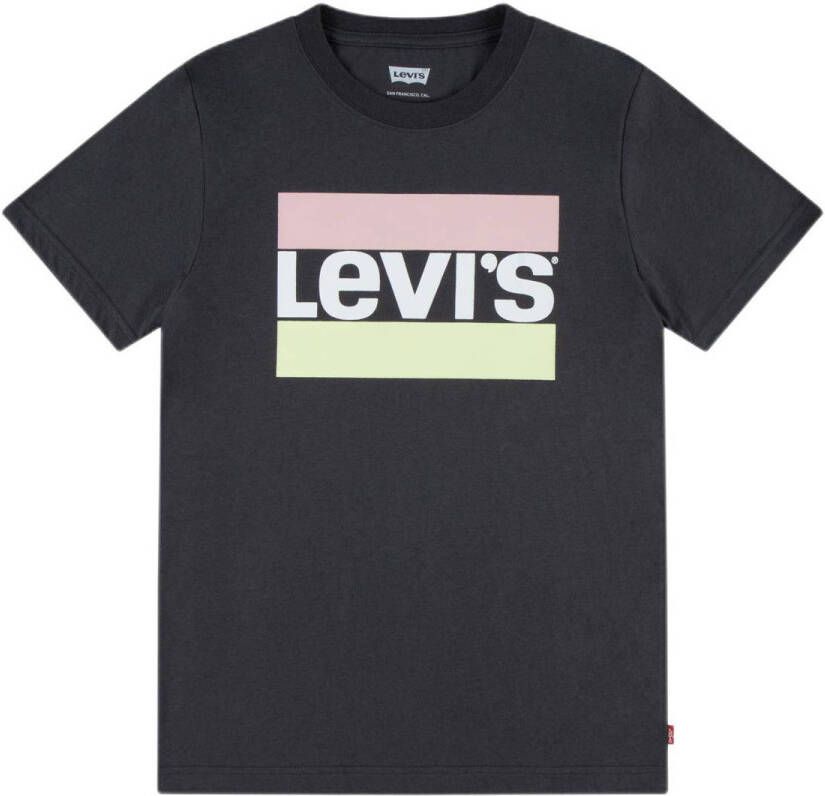 Levi's Kids T-shirt Sportwear met logo antraciet
