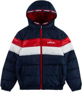 Levi's Kids winterjas donkerblauw rood wit
