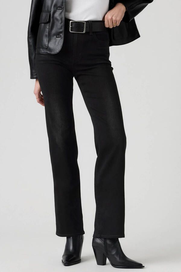 Levi's 723 HIGH RISE STRAIGHT leg jeans zwart