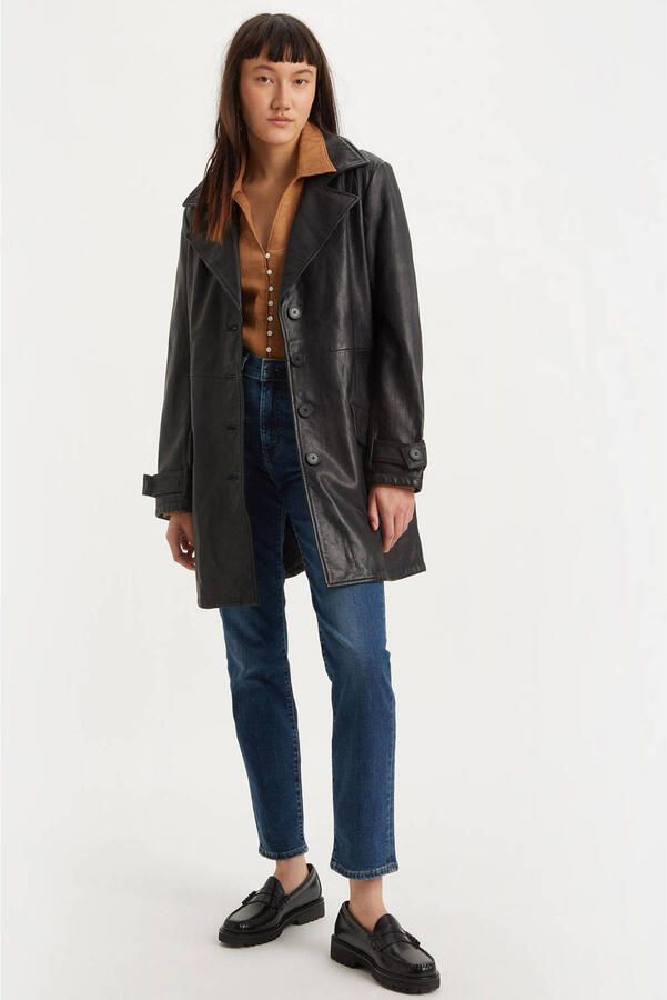 Levi's 724 high waist straight leg jeans dark blue denim