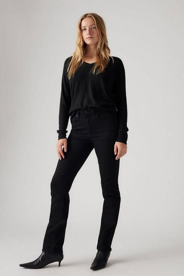 LEVI'S Dames Jeans 724 High Rise Straight Midnight Gaze Zwart - Foto 5