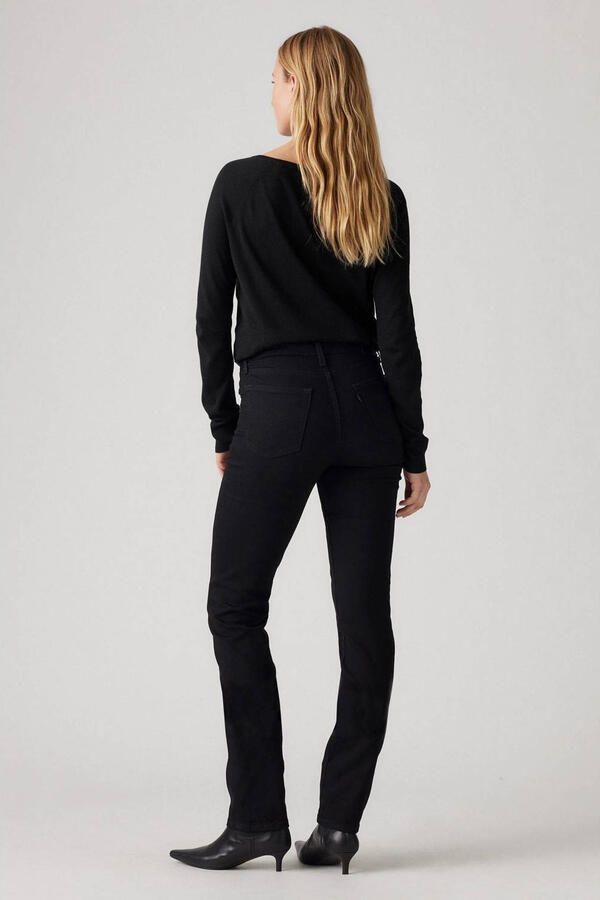 LEVI'S Dames Jeans 724 High Rise Straight Midnight Gaze Zwart - Foto 7