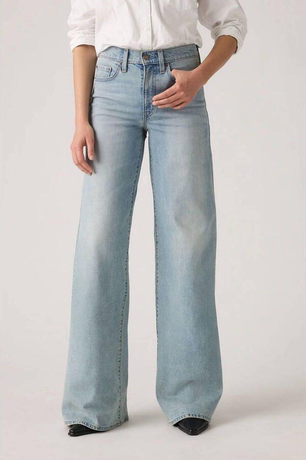 Levi's 728 HR WIDE LEG jeans light blue denim - Foto 5