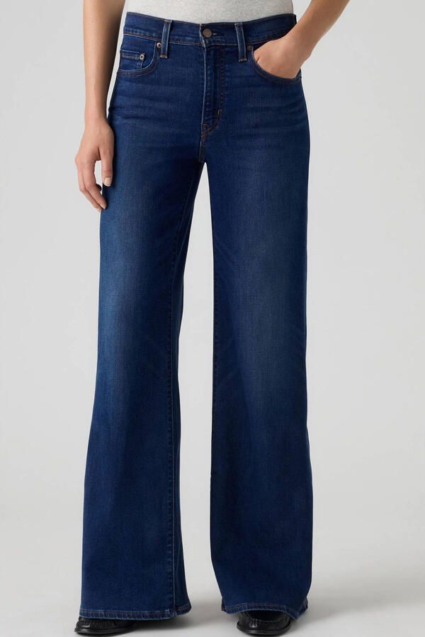 Levi's 728 HR WIDE LEG wide leg jeans donkerblauw