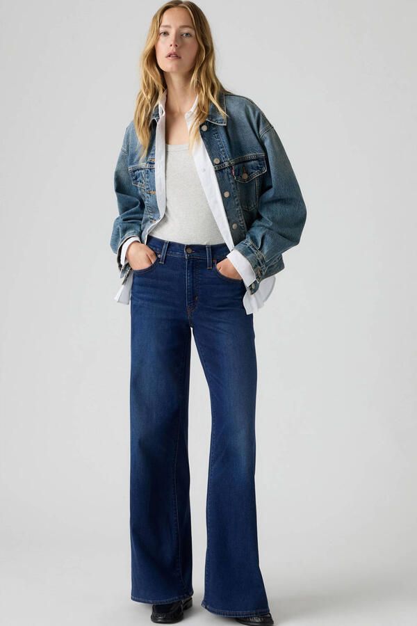 Levi's 728 HR WIDE LEG wide leg jeans donkerblauw - Foto 3
