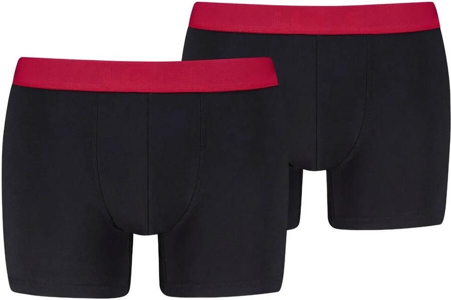 Levi's Boxers Levis Brief Boxershorts 2-Pack Zwart