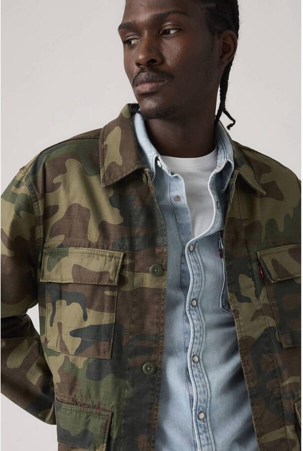 Levi's camouflage jack donkergroen