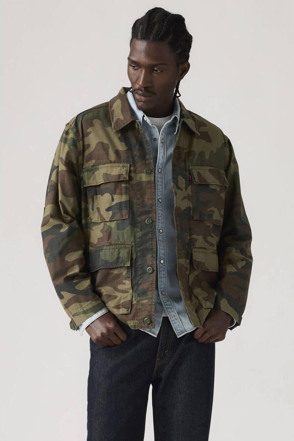 Levi's camouflage jack donkergroen - Foto 2
