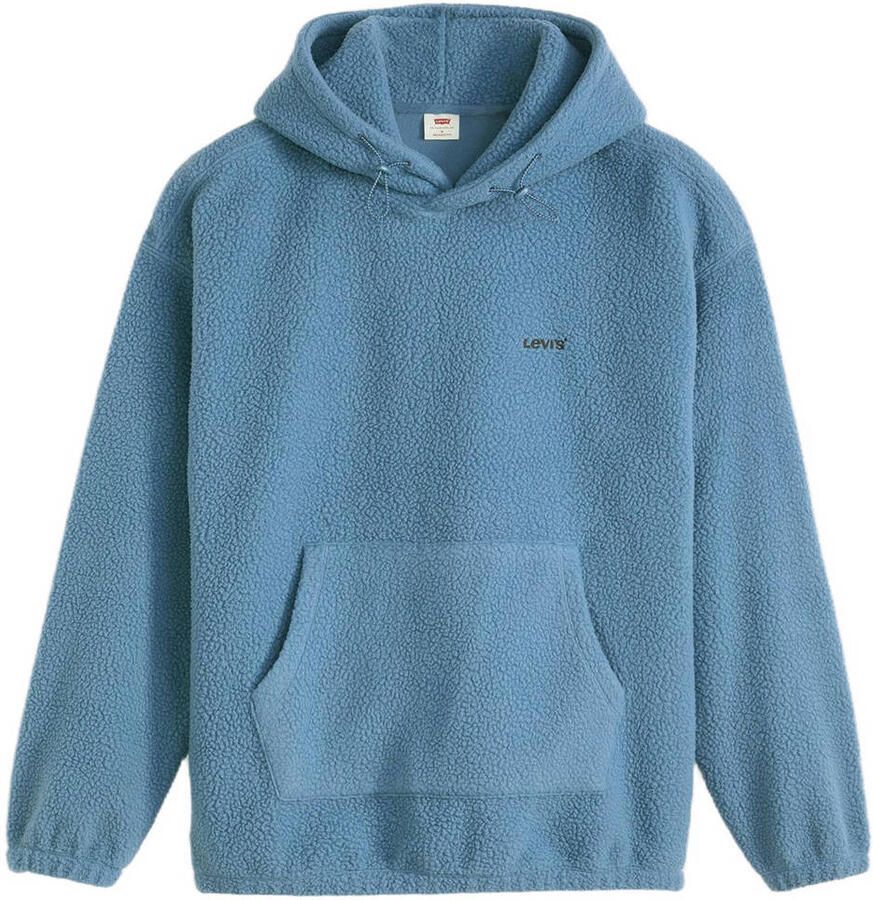 Levi's COZY UP fleece relaxed fit hoodie blauw