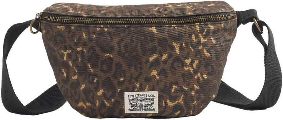 Levi's crossbody tas Devon met panterprint bruin - Foto 3
