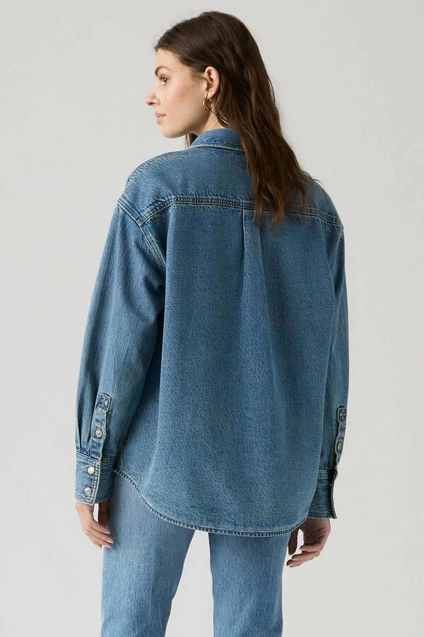 Levi's denim blouse medium blue denim - Foto 2