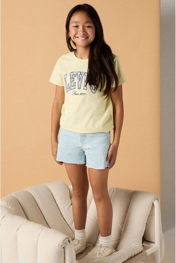 Levi's denim gebloemde short light blue denim - Foto 2