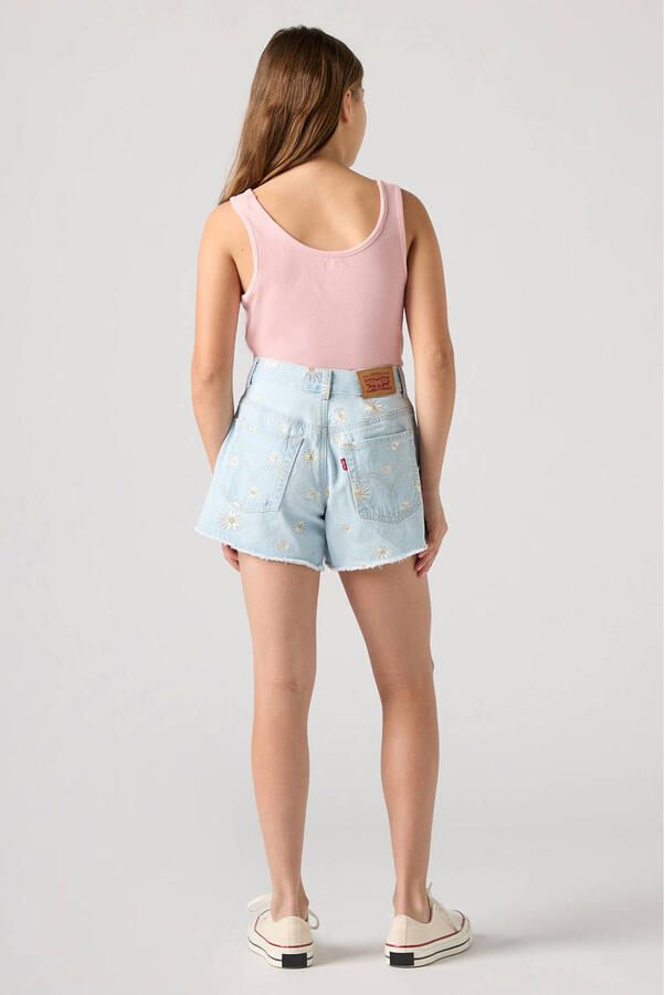 Levi's denim gebloemde short light blue denim - Foto 3