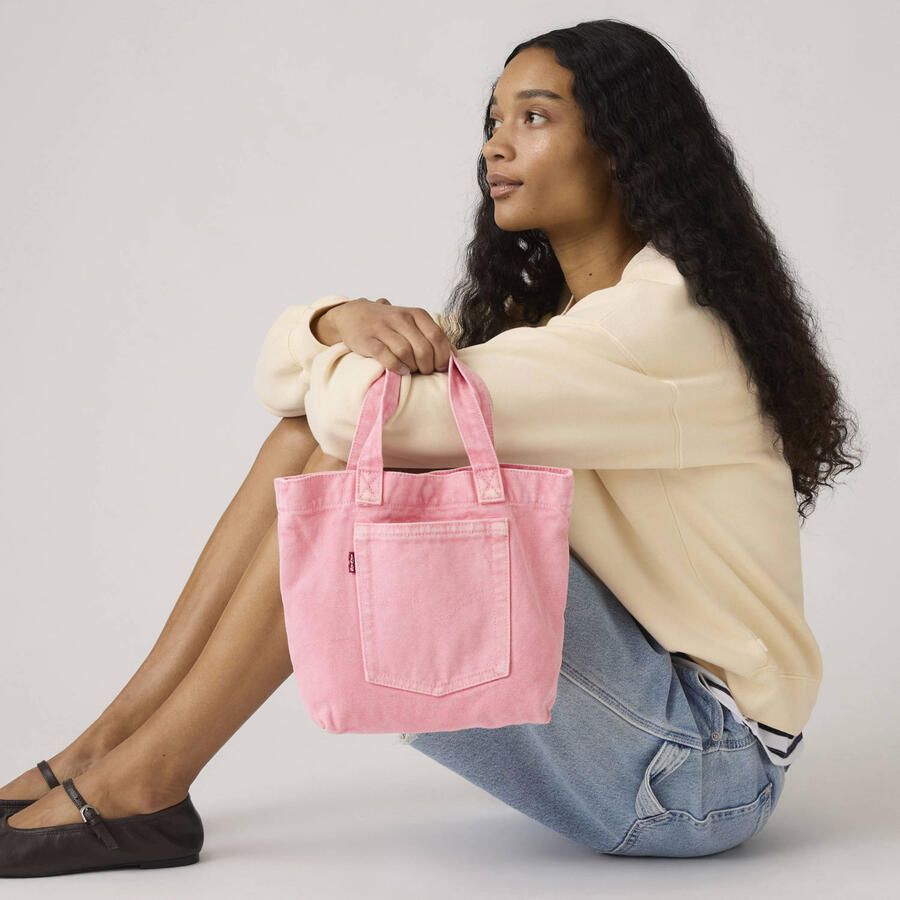 Levi's denim handtas Mini Tote roze - Foto 2
