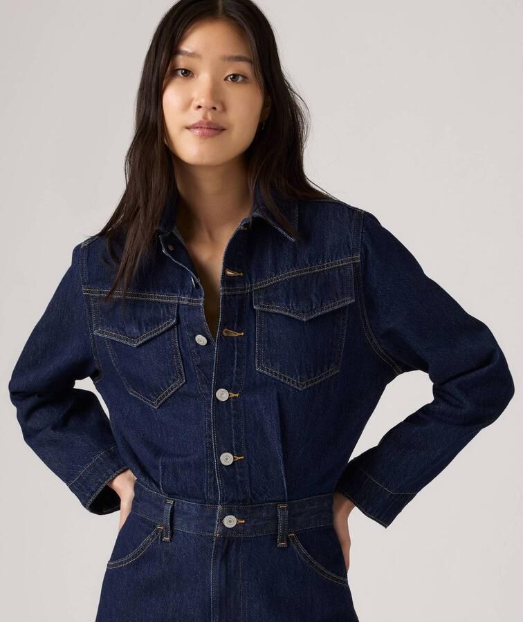 Levi's 300 regular fit jumpsuit van puur katoen