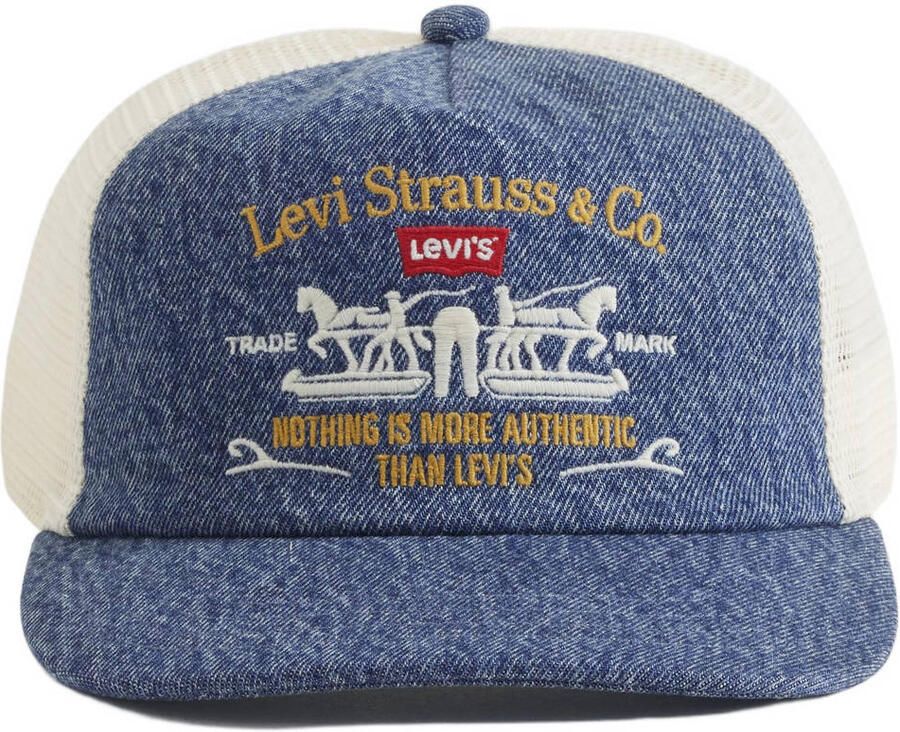 Levi's denim pet Saddle Trucker blauw