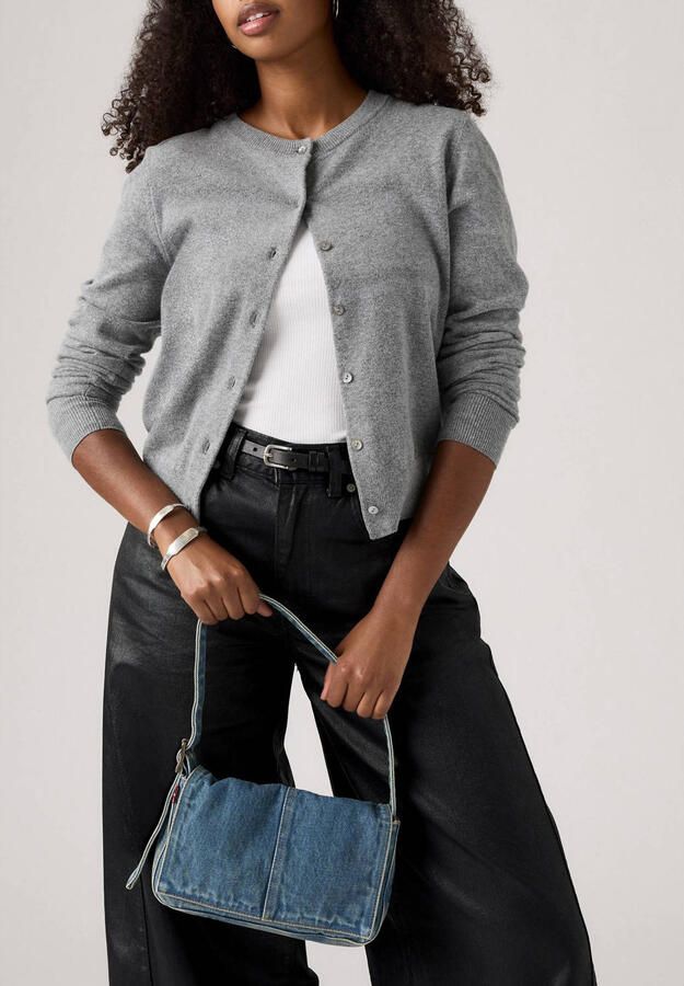 Levi's denim schoudertas Brennan blauw