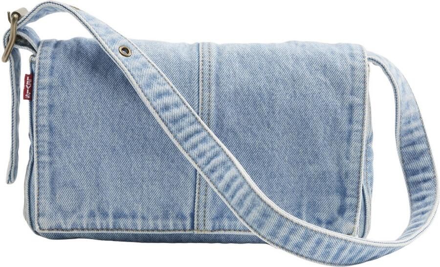 Levi's denim schoudertas Brennan lichtblauw