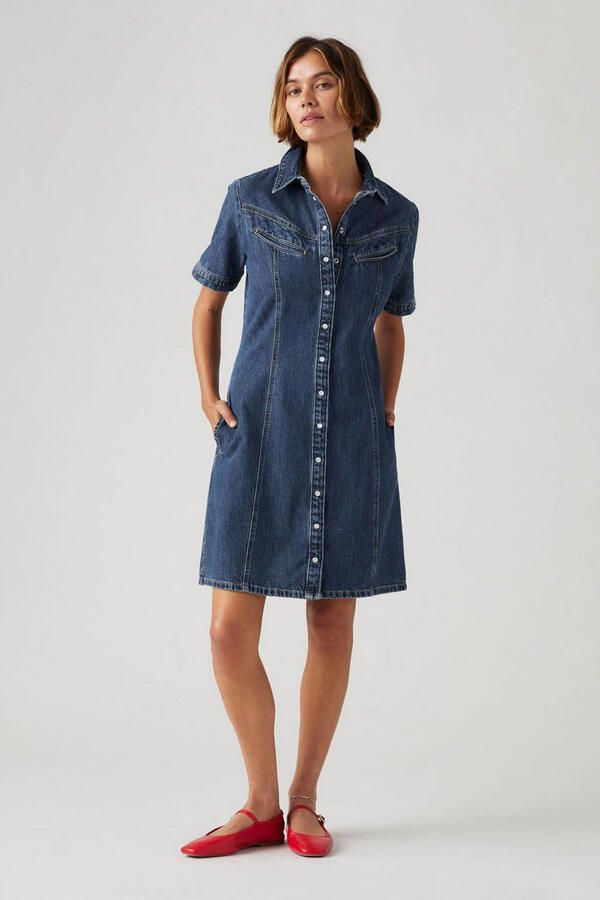 Levi's denim spijkerjurk dark blue denim - Foto 2
