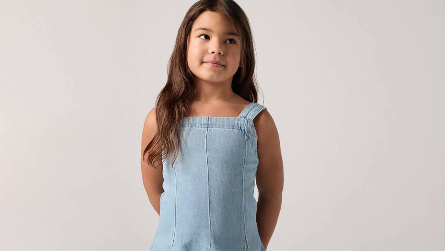 Levi's denim spijkerjurk light blue denim