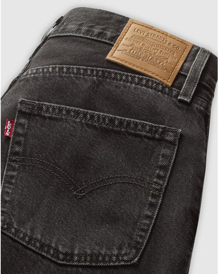 Levi's denim wide leg regular waist short black denim - Foto 2