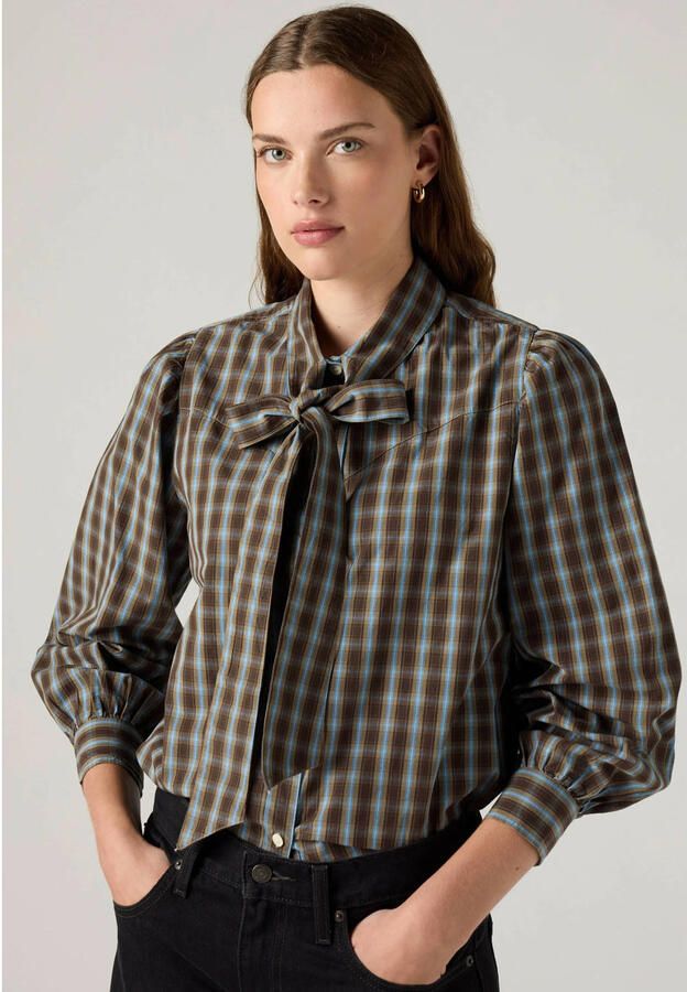 Levi's geruite blouse bruin