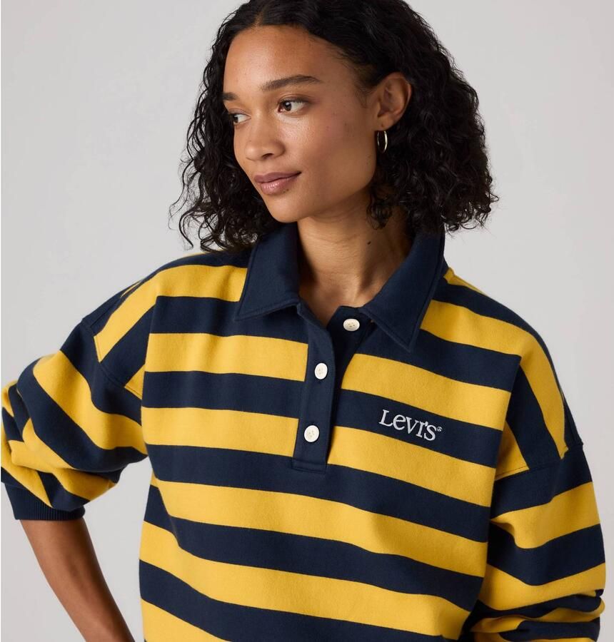 Levi's gestreepte trui blauw geel