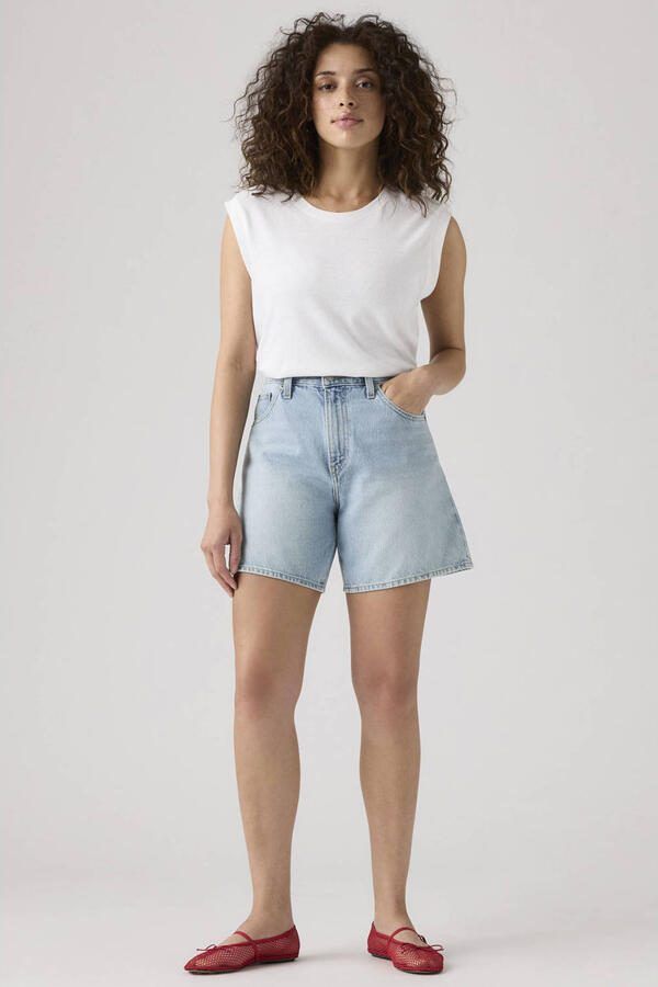 LEVI'S Dames Jeans High Baggy Short Far And Wide Lichtblauw - Foto 7