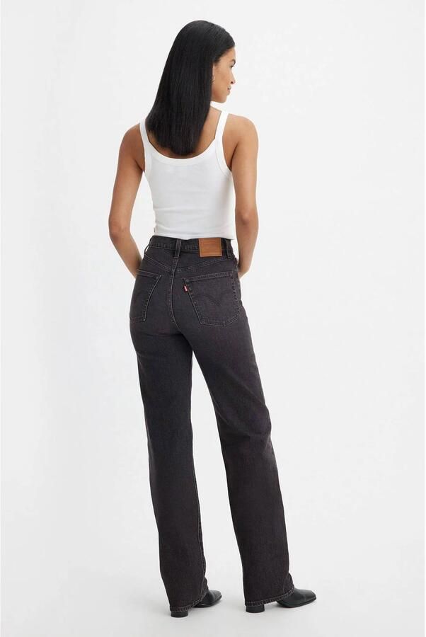 Levi's high waist straight leg jeans grey denim - Foto 2