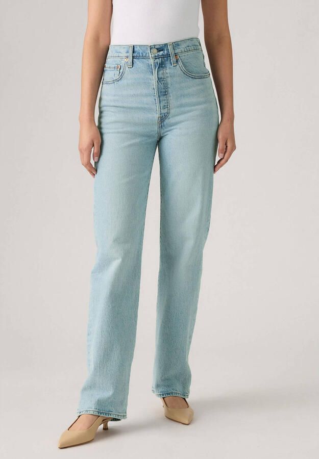 Levi's high waist straight leg jeans Ribcage light blue denim