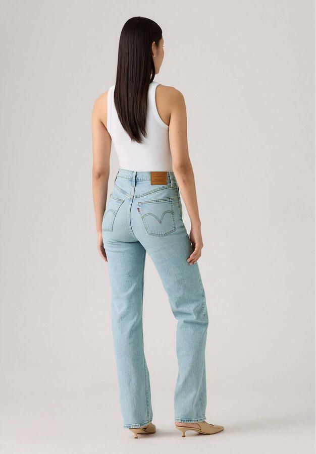 Levi's high waist straight leg jeans Ribcage light blue denim - Foto 6