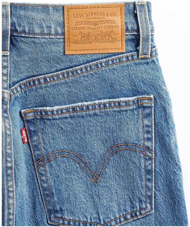 Levi's high waist straight leg jeans Ribcage medium blue denim