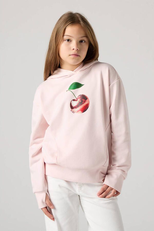 Levi's hoodie lichtroze
