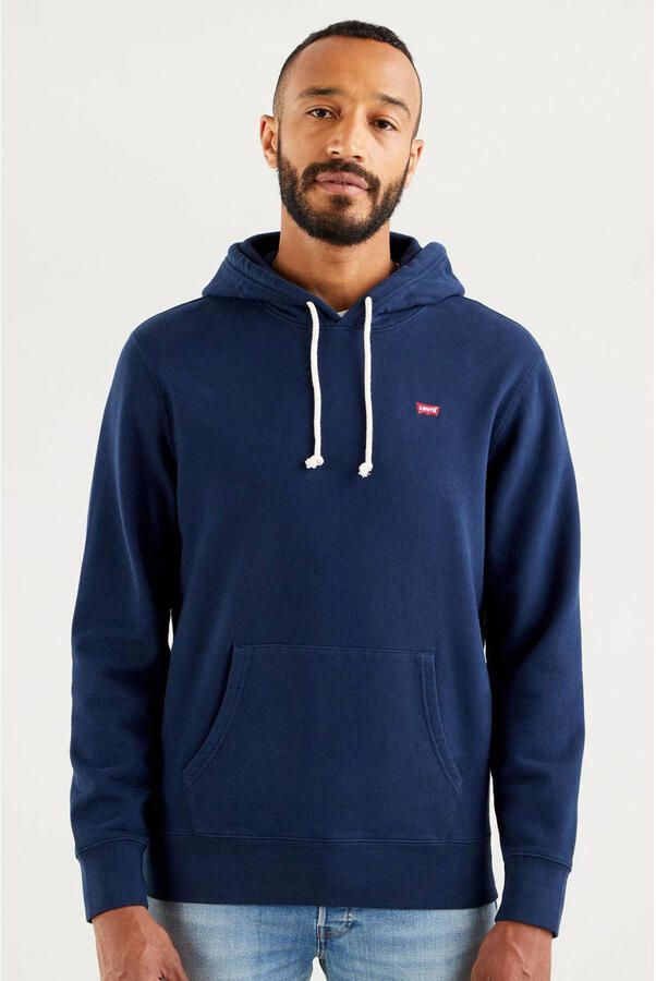 Levi's Blauwe Katoenen Trui Langemouw Ronde Hals Logo Sweatshirt Blue Heren