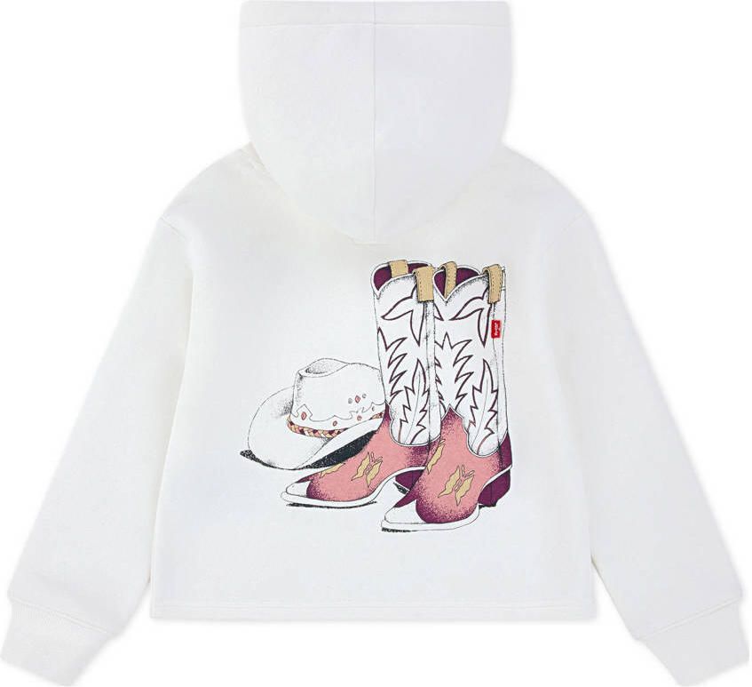 Levi's Kidswear Hoodie LVG MEET AND GREET WESTERN met grote western-rugprint voor meisjes - Foto 3