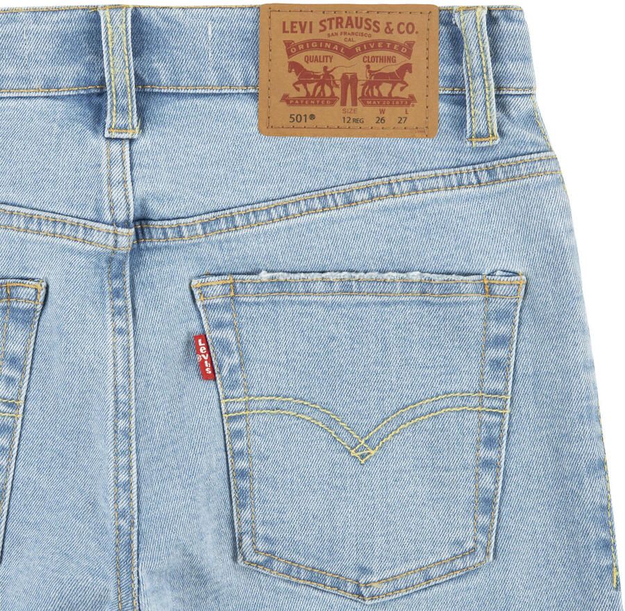 Levis Levi's Kids 501 ORIGINAL regular fit jeans luxor last Blauw Jongens Stretchdenim 152