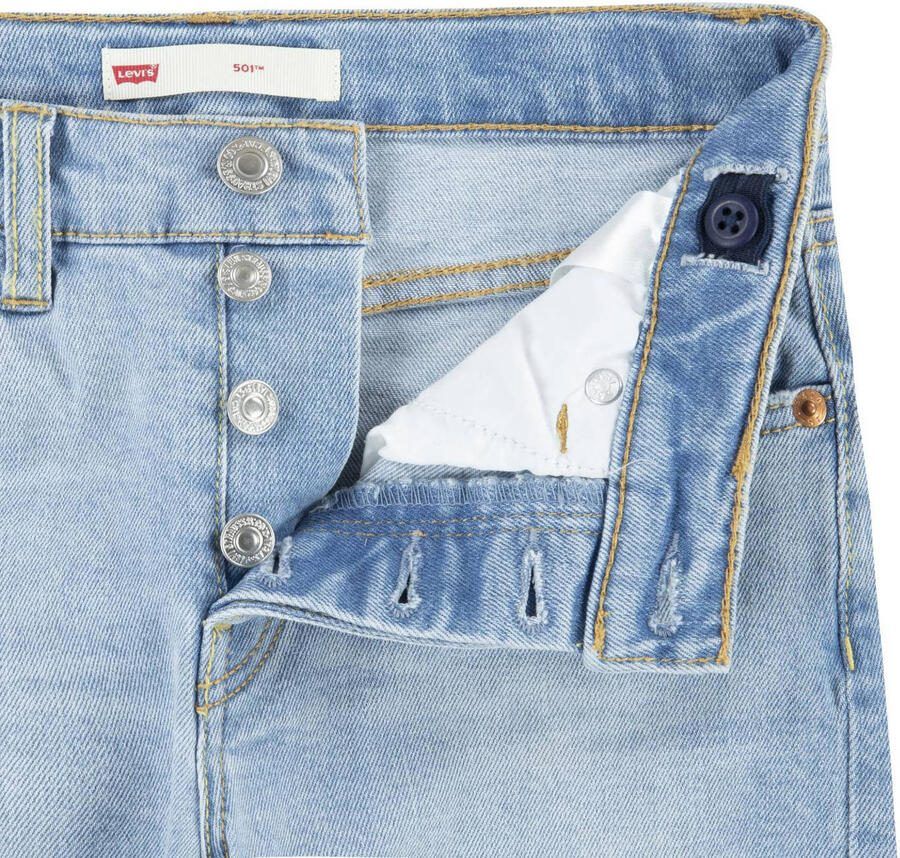 Levis Levi's Kids 501 ORIGINAL regular fit jeans luxor last Blauw Meisjes Stretchdenim 152 - Foto 2