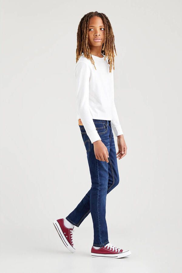 Levis Levi's Kids 510 Classic skinny jeans machu picchud5w Blauw Jongens Stretchdenim 128 - Foto 3