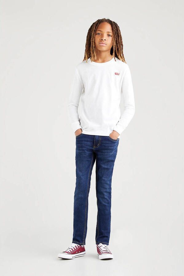 Levis Levi's Kids 510 Classic skinny jeans machu picchud5w Blauw Jongens Stretchdenim 128 - Foto 2
