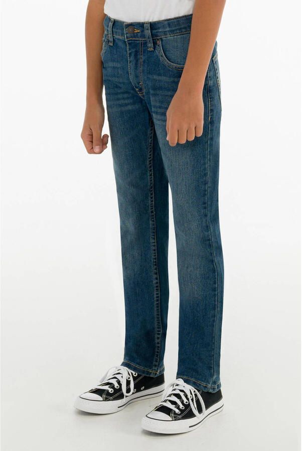 Levis Levi's Kids 511 slim fit jeans yucatan Blauw Jongens Stretchdenim Effen 140 - Foto 2
