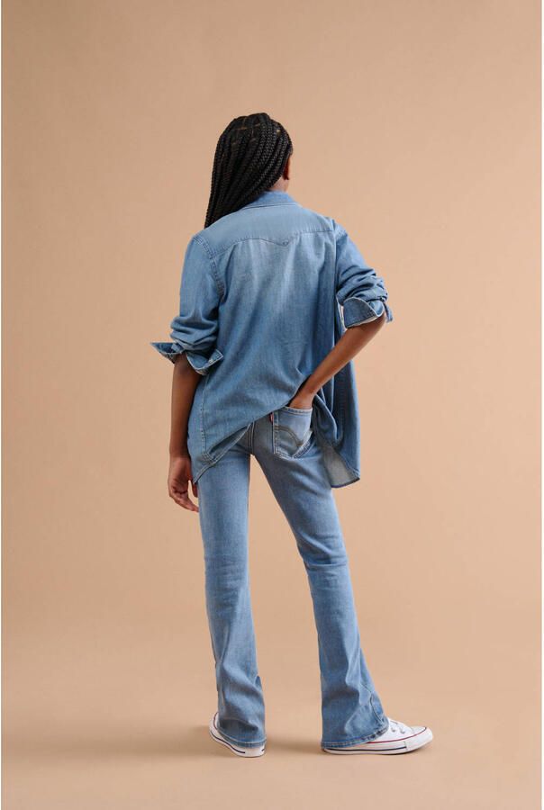 Levis Levi's Kids 726 high waist flared jeans CLEAN GETAWAY Blauw Meisjes Stretchdenim 104 - Foto 3