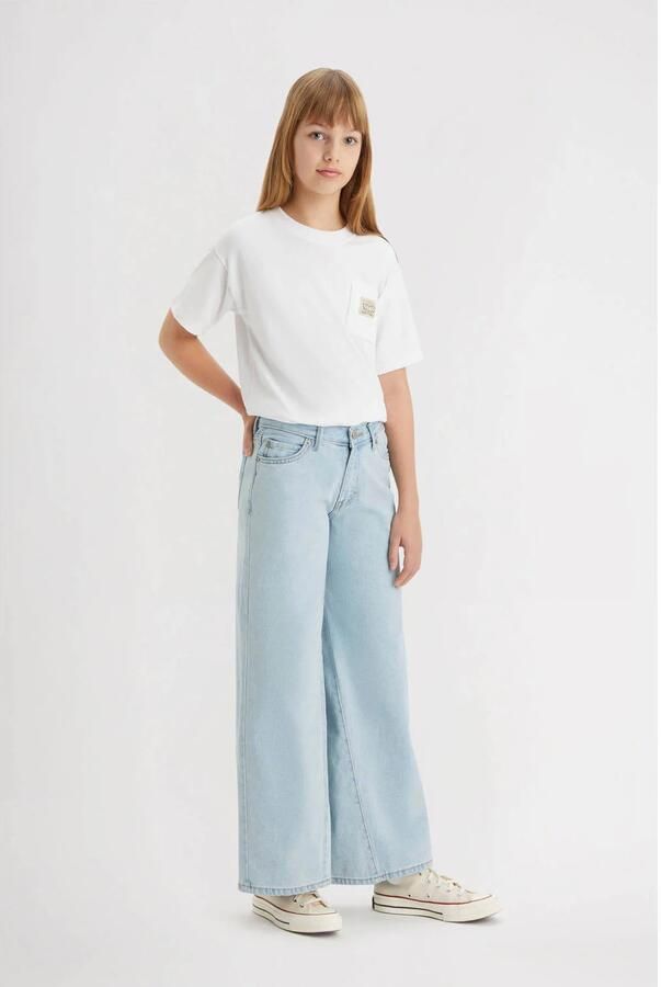 Levis Levi's Kids ALTERED '94 wide leg jeans tongue tied Blauw Meisjes Denim 152 - Foto 3