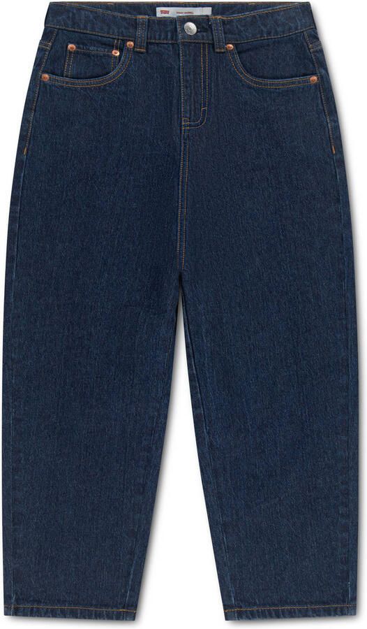 Levi's Kids Baggy Barrel Jeans Blauw Meisjes Denim Effen