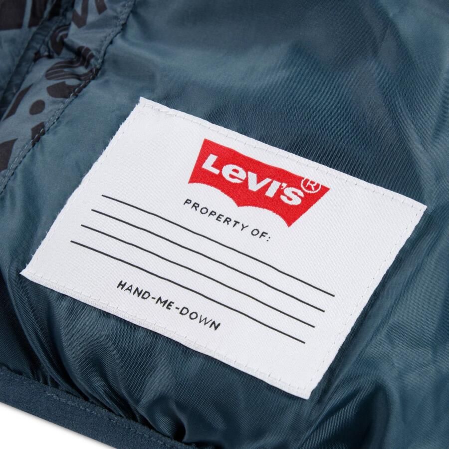 Levi's Kids gewatteerde winterjas met print blauw Jongens Polyester Capuchon - Foto 2
