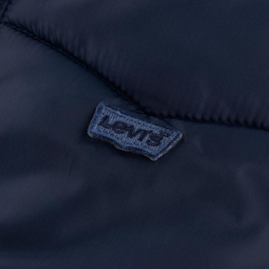 Levi's Kids gewatteerde winterjas met print donkerblauw Jongens Polyester Capuchon - Foto 2